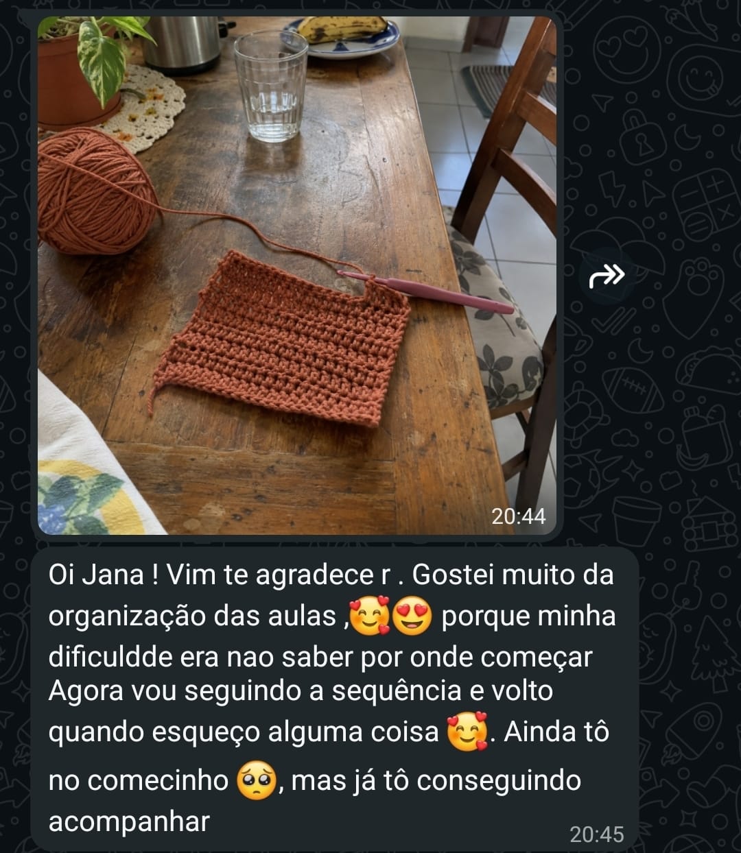 Mensagem enviada por Rosana, 42 anos